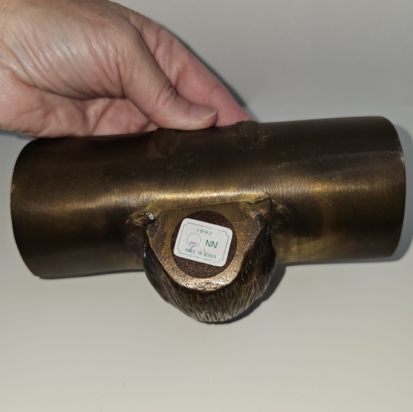 Vintage Dango Pen Tray, Bronze Monkey Pen Holder - Picture 5 of 11